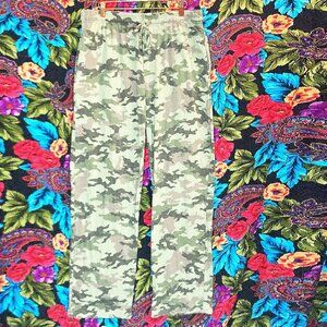 WOMEN'S MAD ENGINE CAMO PAJAMA PANTS SOFT BOTTOMS WOMENS SIZE XL DISTRESSED